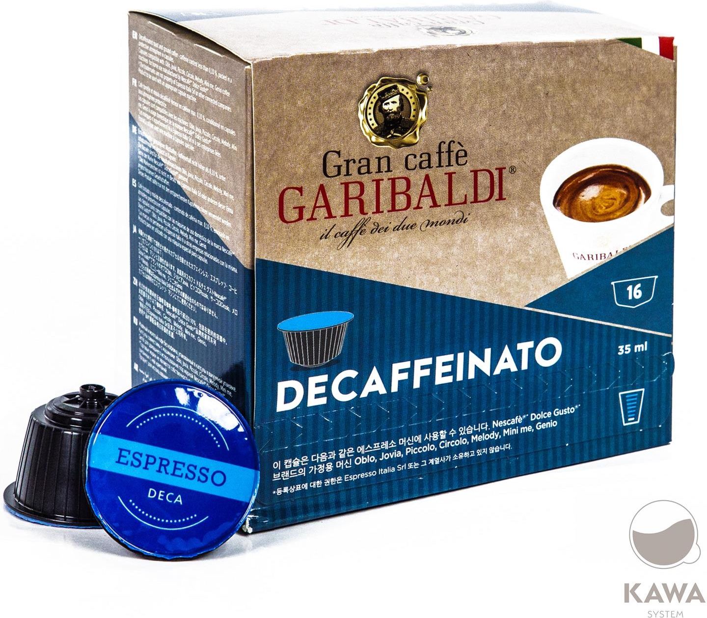 DOLCE GUSTO Coffee capsules GRAN CAFFE GARIBALDI Decaffeinato, 16