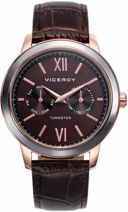 Viceroy Men 4099143 Stainless Steel Leathercuoio Date 41X48Mm 50 Meters