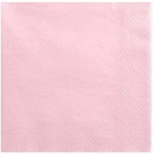Zdjęcie partydeco Serwetki Lunch Classic różowe jasne 33cm 20szt - Wolbrom