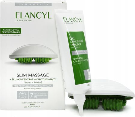 Elancyl zestaw do masażu antycellulitowego - Slim Massage + żel koncentrat wyszczuplający 200ml