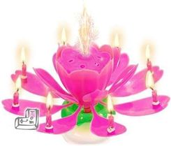 godan Świeczka kwiatek grający HAPPY BIRTHDAY różowa - ranking Dekoracje 2023 