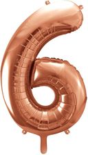 Zdjęcie party deco Balony cyfry 0-9 rose gold 86 cm 6 - Ozorków