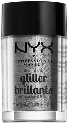 NYX Professional Makeup Face&Body Gliitter Brokat do twarzy i ciała Silver 2,5 g