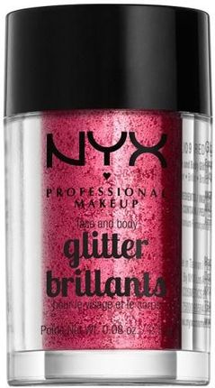 NYX Professional Makeup Face&Body Gliitter Brokat do twarzy i ciała Red 2,5 g