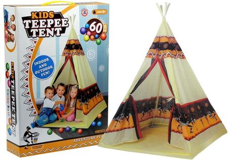 Lean Toys Namiot Teepee Indiańskie Tipi + 60 Piłek 2576