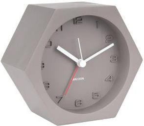 Karlsson Zegar Stołowy Budzik Hexagon Concrete Ciemnoszary (ka5666dg)