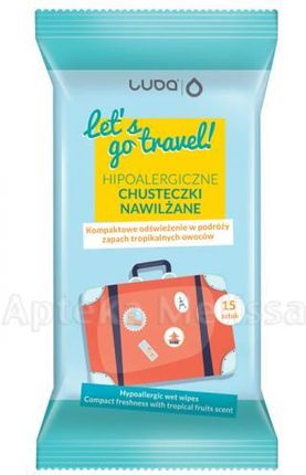 Luba Let'S Go Travel Chusteczki Nawilżane 15Szt