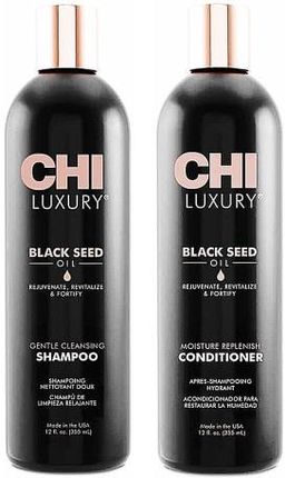 Chi Luxury Black Seed zestaw szampon 355ml + odżywka 355ml