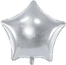 Zdjęcie Balon foliowy gwiazda srebrna 48cm 1szt - Tuszyn