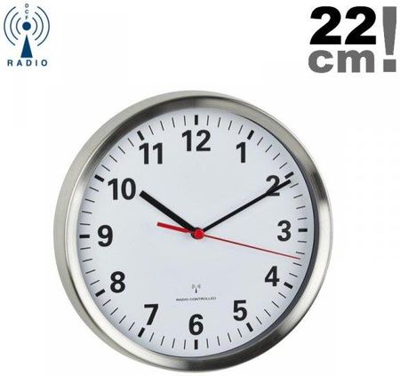 Tfa Zegar Ścienny 60.3529 Wskazówkowy Sterowany Radiowo Płynąca Wskazówka Aluminium Szkło 22 Cm (9816029812)