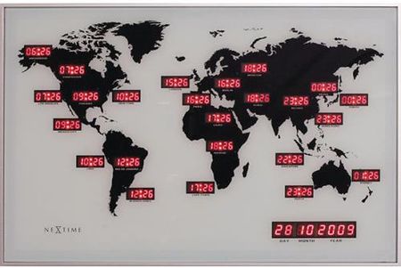 Nextime Zegar Ścienny World Time Digit (2897)