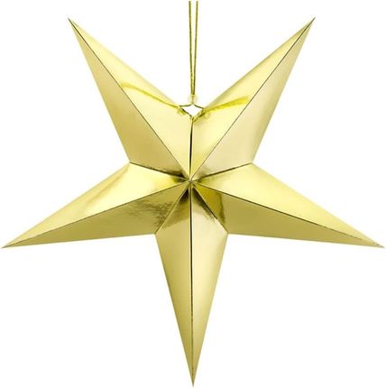 Dekoracja wisząca gwiazda papierowa złota 70cm