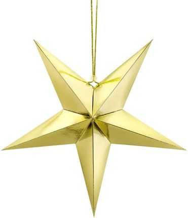 Dekoracja wisząca gwiazda papierowa złota 45cm