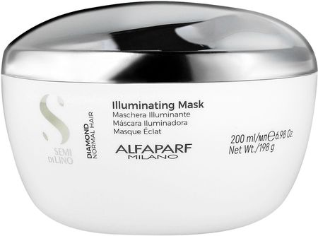 Alfaparf Semi Di Lino Diamond Illuminating Mask 200 Ml   - Maska Rozświetlająca