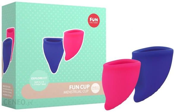 Fun Factory Fun Cup Explore kubeczek menstruacyjny rozmiar A+ B różowy i granatowy 2szt