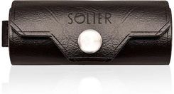 Skórzane etui na klucze SOLIER SA11 ciemnobrązowe - Brązowy - Portfele męskie
