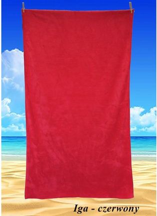 Eurofirany Ręcznik Plażowy Mikrofibra 80X160 Iga Czerwony