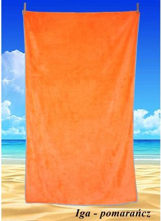 Eurofirany Ręcznik Plażowy Mikrofibra 80X160 Iga Jasny Pomarańcz