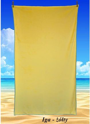 Eurofirany Ręcznik Plażowy Mikrofibra 80X160 Iga Żółty