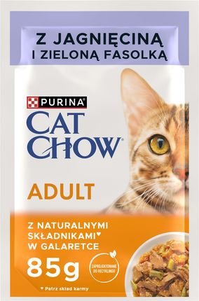 CAT CHOW Adult Mokra karma dla kotów dorosłych z jagnięciną i zieloną fasolką w galaretce 85g