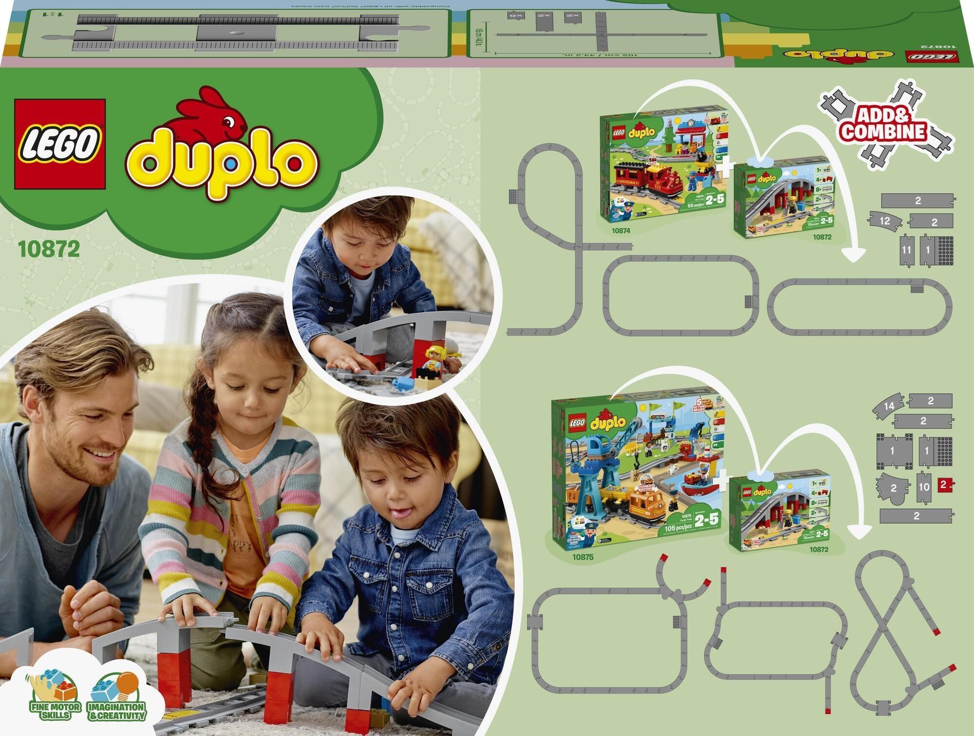 LEGO DUPLO 10872 Tory kolejowe i wiadukt 