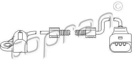 TOPRAN Czujnik prędkości obrotowej sterowania silnikiem 111 387