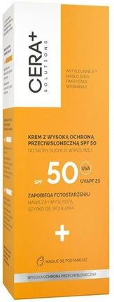 CERA+ Solutions Krem z wysoką ochroną przeciwsłoneczną SPF 50 do skóry suchej i wrażliwej 50 ml