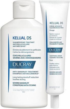 Ducray Kelual DS szampon specjalistyczny przeciwłupieżowy 100ml + krem kojący redukujący łuszczenie się naskórka 40ml