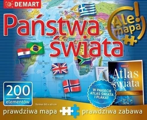 Puzzle Państwa świata + atlas
