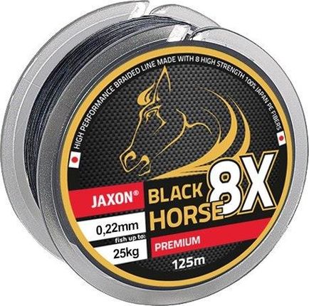 Jaxon PLECIONKA BLACK HORSE 8X PREMIUM 0,18mm 125m Ciemnografitowy (zjbhp018g)