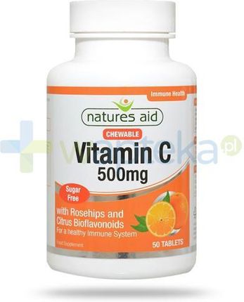 Natures Aid Vitamin C 500mg 50 tabl do żucia