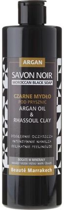 Marokoprodukt Czarne Mydło Savon Noir Arganowe Z Glinką Rhassoul Pod Prysznic 400G Beaute Marrakech