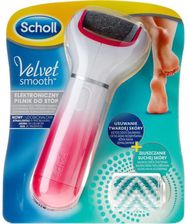 Scholl VELVET SMOOTH Elektroniczny pilnik do stóp z głowicą gruboziarnistą i szczoteczką złuszczającą różowy 1szt.