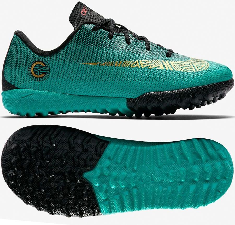 シューズ Nike MercurialX Vapor 12 Academy TF 27.5 Nike Mercurial VaporX 12 Academy TF Stealth Ops - Czarny Dzieci
