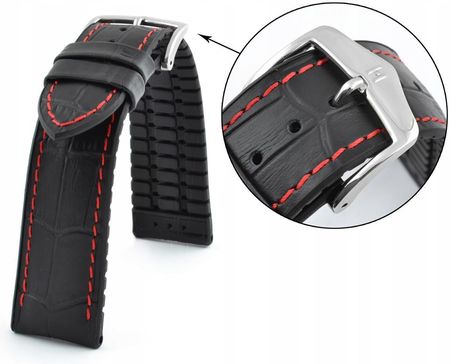 Hirsch Pasek Skórzanokauczukowy Do Zegarka George 0925128052222 22 Mm - zdjęcie 3