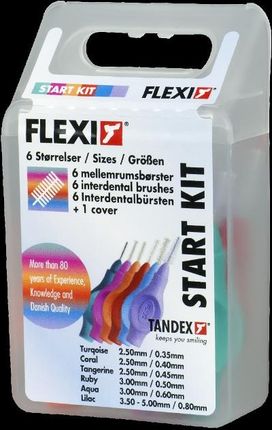 TANDEX Flexi Start Kit Mix szczoteczki do przestrzeni międzyzębowych 25-5mm 6 sztuk