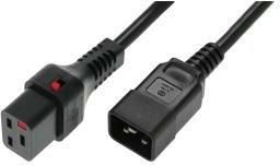 Assmann Przedłużacz kabla zasilającego C20 Prosty/C19 M/Ż 3m Czarny (IECPC1286)