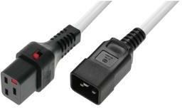 Assmann Przedłużacz kabla zasilającego C20 Prosty/C19 M/Ż 2m Biały (IECPC1299)