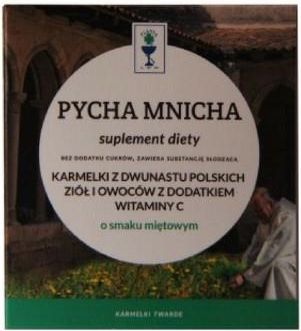 Planta-Lek Pycha Mnicha Karmelki o smaku miętowym z dodatkiem witaminy C bez cukru 80g