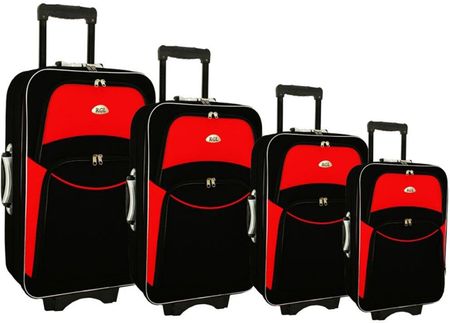 Mała kabinowa walizka PELLUCCI 773 S - Czarno Czerwona - czarny / czerwony