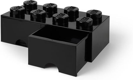 Room Copenhagen LEGO Pojemnik Z Szufladkami Brick 8 Czarny 40061733