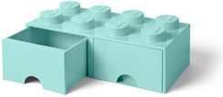 LEGO Pojemnik Z Szufladkami Brick 8 Błękitny 40061742 - Skrzynie i pojemniki na zabawki
