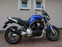 Echappement pour Yamaha BT 1100 Bulldog Doublefire Titanium Black