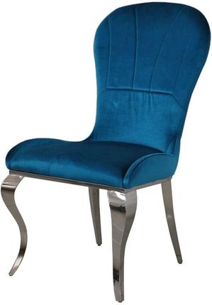 BellaCasa.co Krzesło glamour Tiffany Dark Blue niebieskie