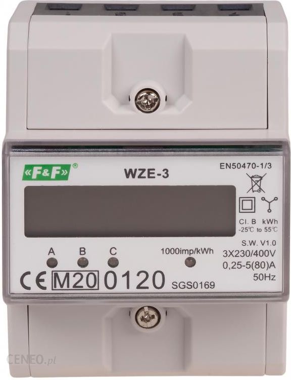 F&F Licznik Zużycia Energii Elektrycznej 3F Wze-3