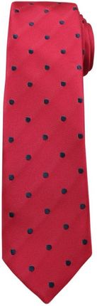 Krawat Męski, Czerwony w Grochy - Angelo di Monti KRADM1403