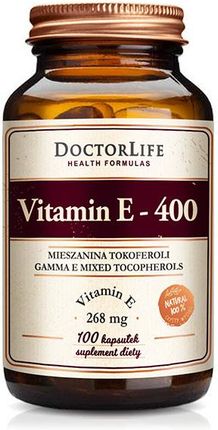 Doctor Life Vitamin E 400 witamina E mieszanina tokoferoli 100 kaps