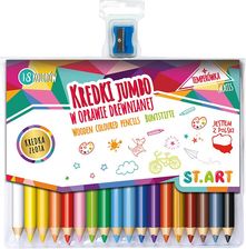 Zdjęcie Kredki Jumbo Drewno 18 Kolorów + Temperówka Start - Nowa Sarzyna