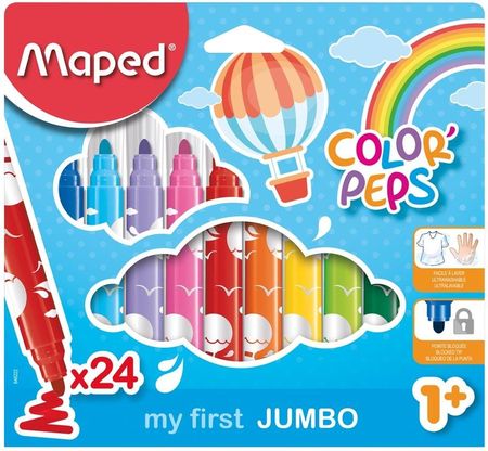 Jumbo Flamastry Maped Colorpeps 24 Kolory