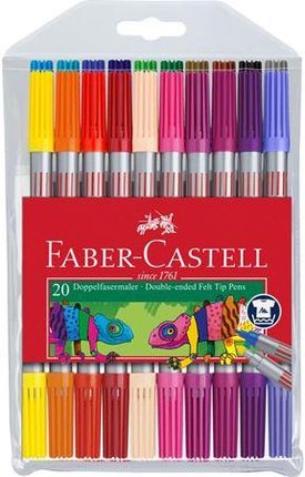 Castel Flamastry Dwustronne Faber 20 Kolorów
